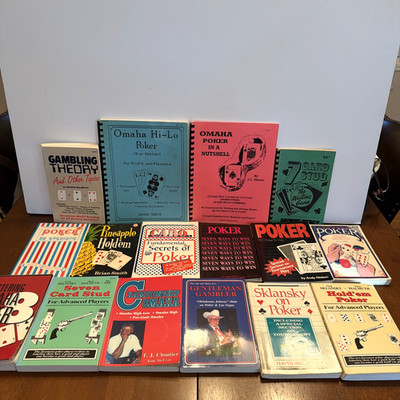 Poker Texas Hold Em, Stud, Omaha Guides & Strategies Oklahoma Johnny 16 Book Lot