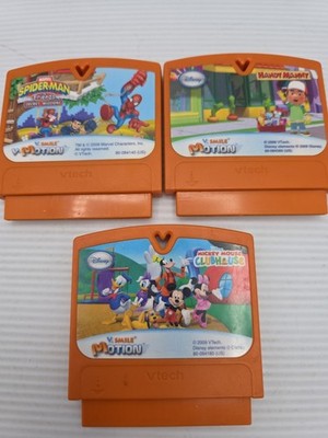 Lot Of 3 V-Tech Motion Games. Spiderman, Handy Manny & Mickey Mouse Clubhouse 
