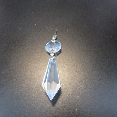 12- 2'' AAA LEADED CRYSTAL PRISM CHANDELIER AUSTRIAN DROP SILVER CONNECTORS