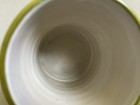Italian Hand Painted Art Pottery Mug Green Flowers White Tea Coffee Cup Italy — photo 6