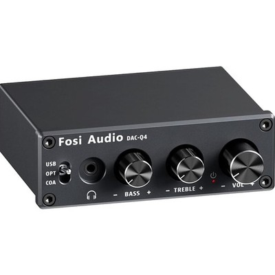 Q4 DAC Headphone Amp for PC Desktop Audio Converter USB Optical Coaxial Inputs