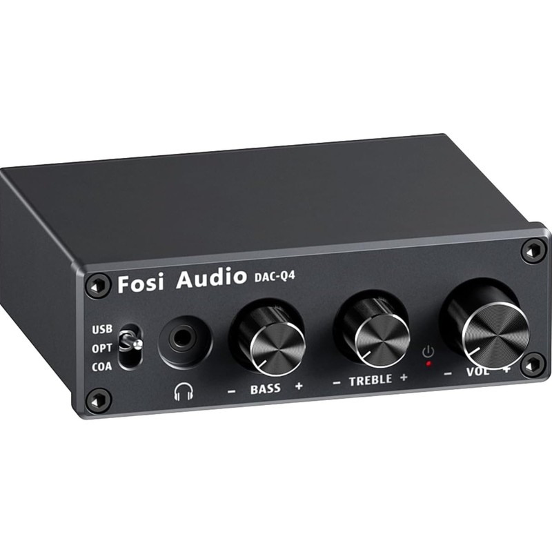 Q4 DAC Headphone Amp for PC Desktop Audio Converter USB Optical Coaxial Inputs