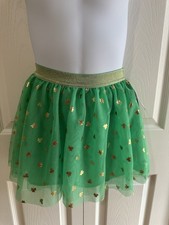 NWT Girls S 6/7 Cat Jack Green Gold Shamrock Tutu Skirt St. Patrick's Day