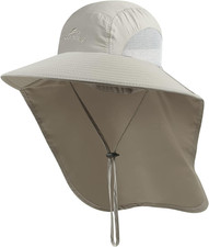 Outdoor Sun Hat for Men with 50 UPF Protection Safari Cap Wide Brim Fishing Hat