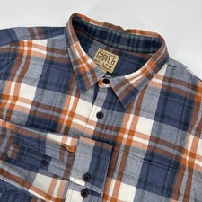 Grove & Hollow Mens XXL Plaid Flannel Button Down Shirt Lumberjack Gorpcore Rust