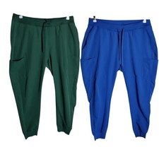 Mandala Women XL Scrub Jogger Set Green Blue Equa-Tek Performance 2 Pairs