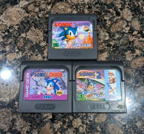 3 Sonic The Hedgehog Game Gear Games - Untested