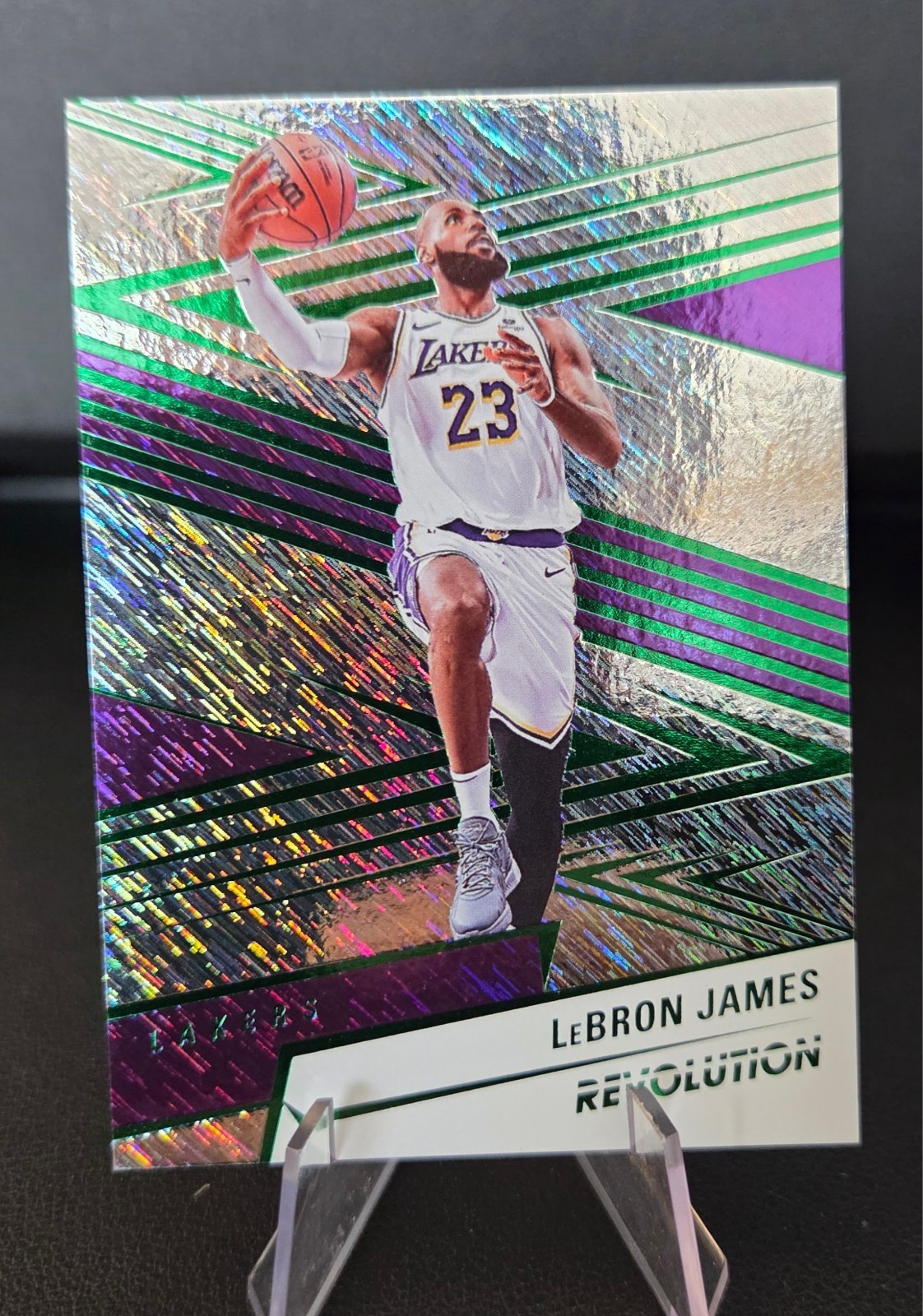 2024-25 Panini Revolution #31 LeBron James Green Storm / 149