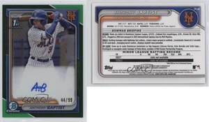 2024 Bowman Chrome Prospect Green Refractor /99 Anthony Baptist #CPA-AB Auto