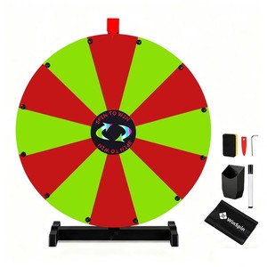 WinSpin 24" Display Prize Wheel Red & Green Modular Custom Tabletop 12 Slots