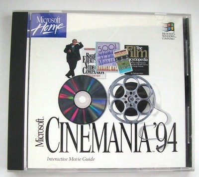 Microsoft  Cinemania '94 CD-ROM Windows. Movie Database - NEW OLD STOCK!  SEALED