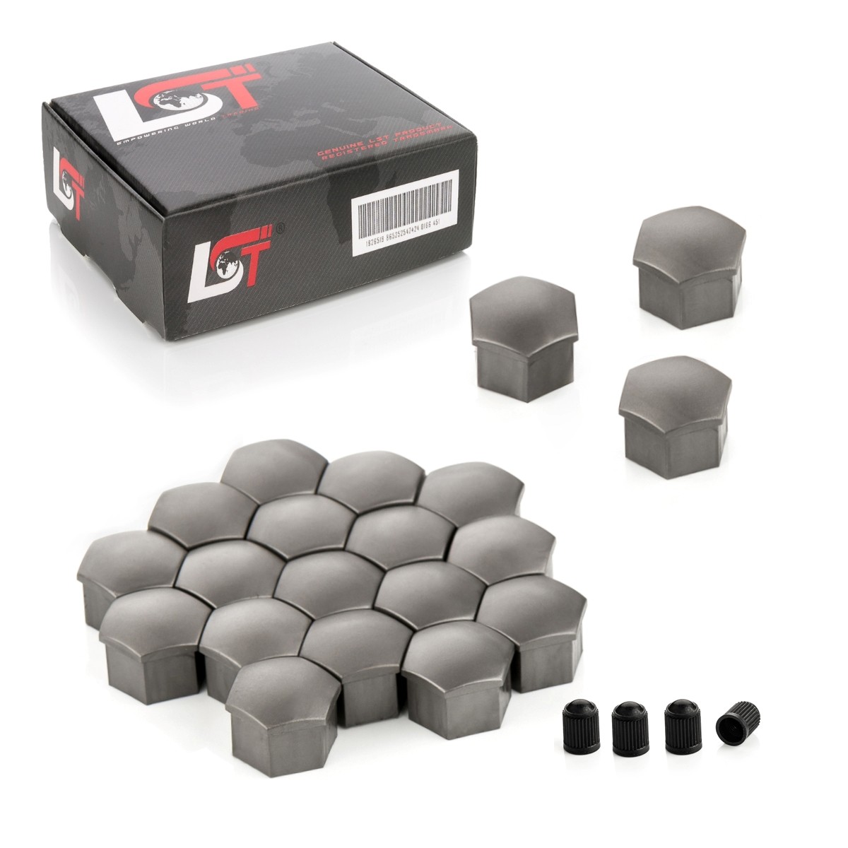 20X Wheel Nut Caps Set Gray 17 Mm For CHEVROLET