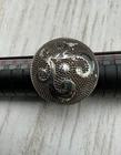 Vintage Balinese Sterling Silver Domed Scrollwork Ring Mandrel Size 8.5