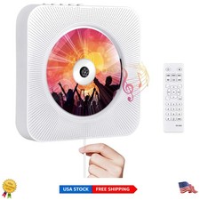 Compact Portable CD Player with Bluetooth  FM Radio - HiFi Speakers Included