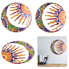 Arte da parete esterna in metallo sole e luna stile industriale per decorazione