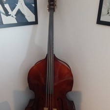 Kontrabass 4-saitig Braun mit Stachel (Endpin)