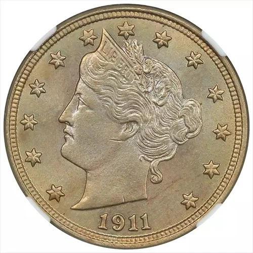 1911 Liberty Nickel NGC MS66