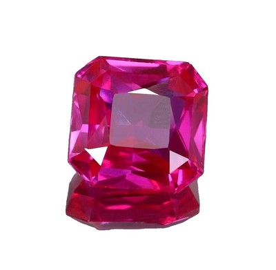 AAA 9.85 Ct Flawless Natural  Pink Ruby Asscher Cut EGL Loose Gemstone Certified