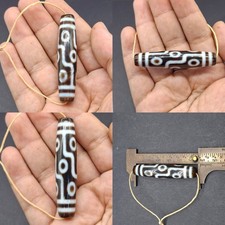 Tibetan Amulet 1 Eyes Dzi Beads, Big Large Tibetan DZI Agate Oval Beads,