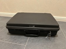 Delsey Visa Aktenkoffer/Aktentasche + Schlüssel Hartschale Schwarz Vintage 90er