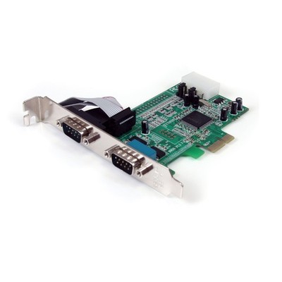 StarTech.com - PEX2S553 - 2-Port PCI Express RS232 Serial Adapter Card with 1655