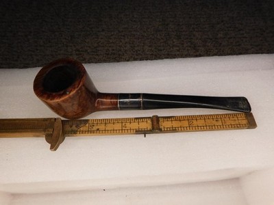 Vintage Estate Dunhill Shell Smoking Pipe w/Silver Band - Untested