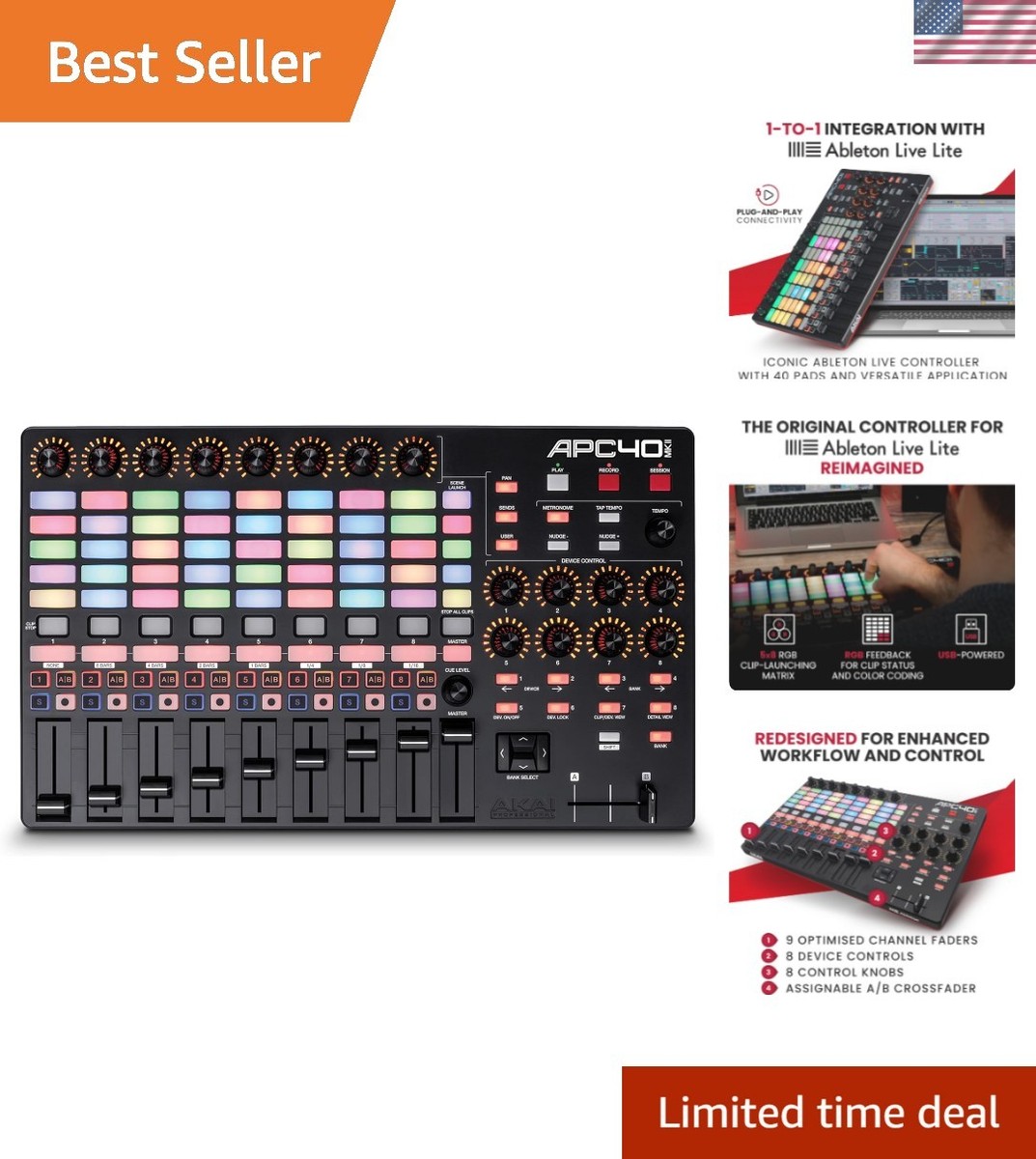 Compact MKII MIDI Controller for Enhanced Ableton Live Performance