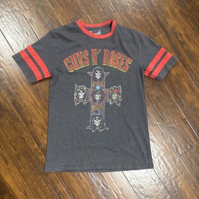Guns N Roses Bravado Gray T-Shirt Size Small Ringer Appetite for Destruction