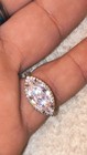 Bomb Party Ring Size 10 Oval Lab Created Diamond Sterling Silver 925 — photo 8