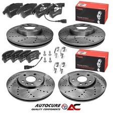 FOR VW TRANSPORTER T6 MK6 FRONT & REAR DRILLED BRAKE DISCS & BREMBO PADS