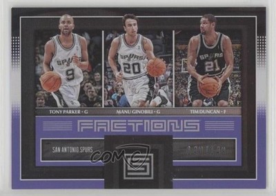 2017 Status Factions Purple 140/149 Manu Ginobili Tim Duncan Tony Parker HOF rf2