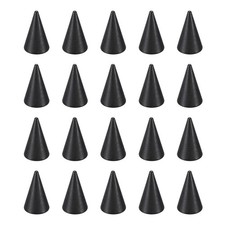 40x25mm Natural Wood Cone Ring Holder 20 Pack, Black