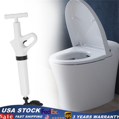 #ad High Pressure Toilet Plunger Air Drain Blaster Sink Dredge Pipe Clog Plumbing $26.43