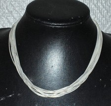 Collier multi-rang ras de cou en argent massif 925