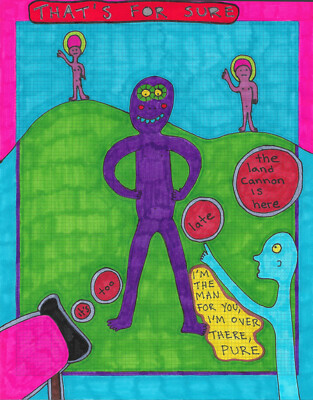 Original Kunst von Jay Snelling. Outsider Art Brut. Das ist sicher... ungerahmt