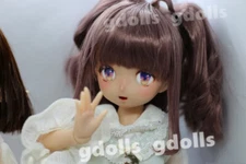 1/4 BJD SD Girl Doll Eyes + Face Makeup Resin Figure Gift Toys Light Tan Skin