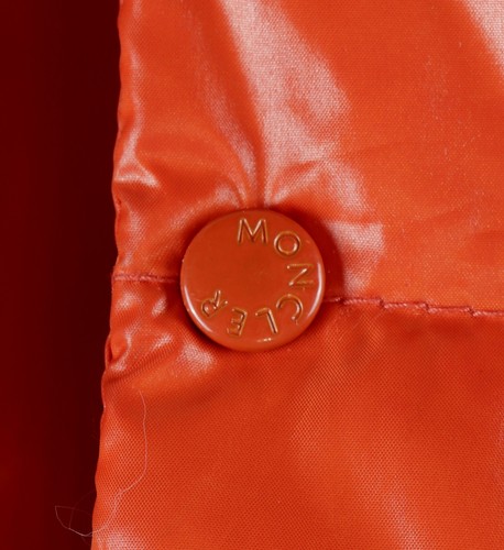 Women's Moncler Orange Down Vest Size 4 - Picture 11 of 19