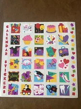 Mrs. Grossman Vintage 6 x 6 inch Calendar Stickers 1 Sheet Planner 1992