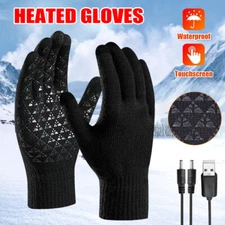 Electric USB Heated Gloves Winter Hand Warmer Rechargeable Touchscreen Gloves