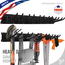 Garage Garden Tool Organization Wall Mount Storage Shovel Rack Hanger Industrial
