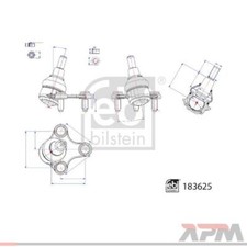 Febi 183625 Trag-/Führungsgelenk Vorne Rechts für VW Caddy V