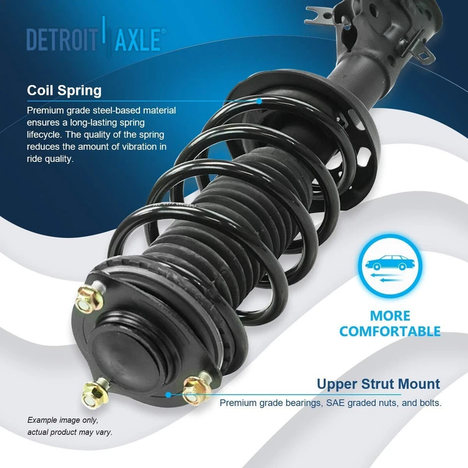 Front Struts+Rear Shocks+Control Arms+Sway Bars+Tie Rods for 2013-15 Honda Civic - Image 3 of 4