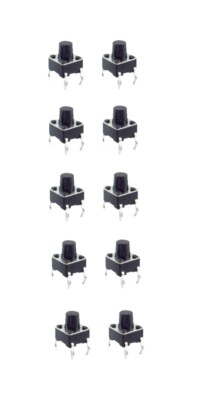 Minitaster Drucktaster Microtaster Taster 6x6x3mm ON-OFF 10 Stück (0042)