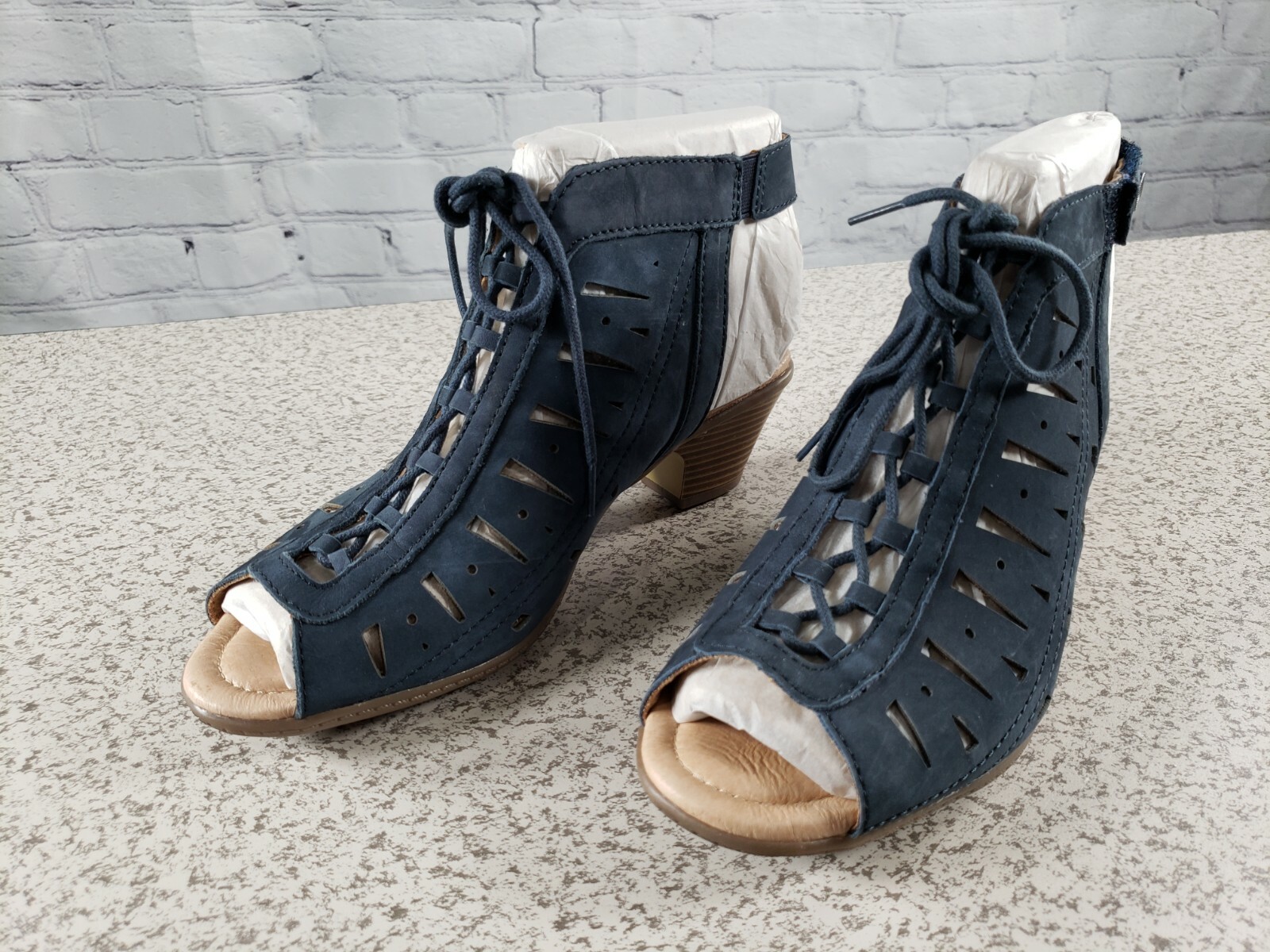 navy blue designer sandals