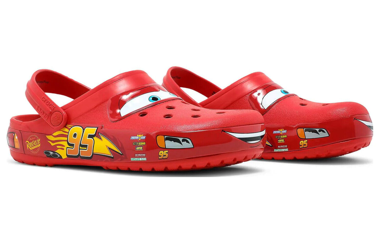 DISNEY PIXAR LIGHTNING McQueen Light Up Crocs Adult Size 11M