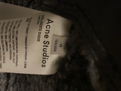 Acne Studios Black Suede and Shearing Velocite Jacket (Size 34