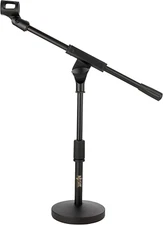 Boom Mic Stand Desk Adjustable Desktop Microphone Stand, Weighted Base with Twis
