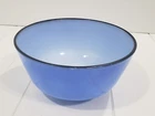Rare Vintage FIRE KING ANCHOR HOCKING Bowl Blue Black Rim 8.5"
