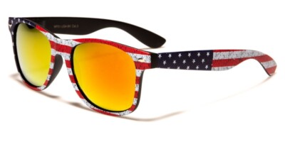 Classic USA American Flag Unisex Sunglasses Patriot Stars Stripes Retro Style