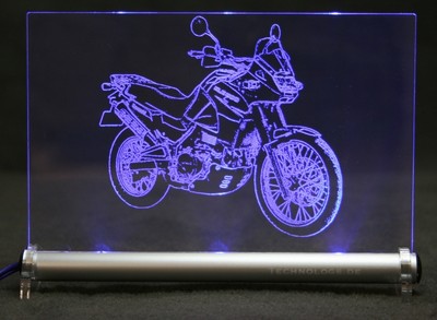 LED Leuchtschild graviert ist KLE 500 twin kawa kle500 Enduro Reiseenduro fun